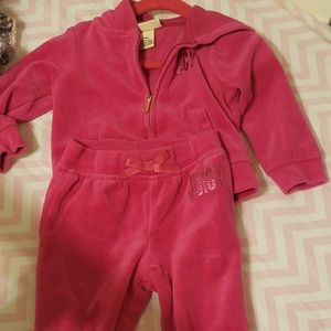 Toddler girl velour sweatsuit
